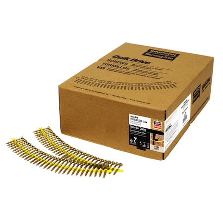 Simpson Strong-Tie Wood Screw, 1-3/4 in, Steel, Zinc Yellow Finish, Torx Drive WSV134S